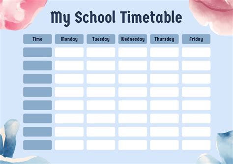 Image result for Easy Drawable Timetable Design
