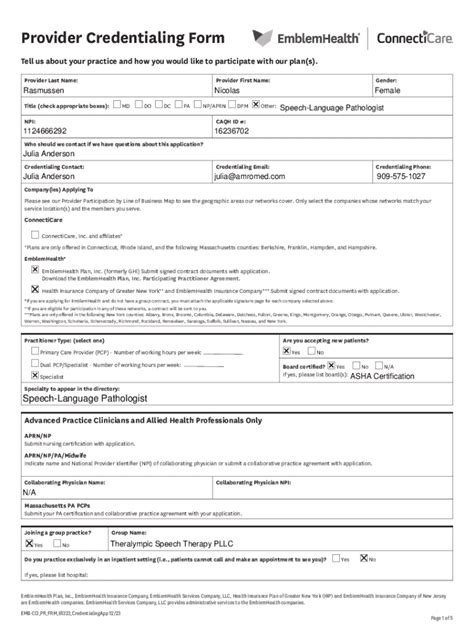 Toradh íomhá ar Provider Master Data Form