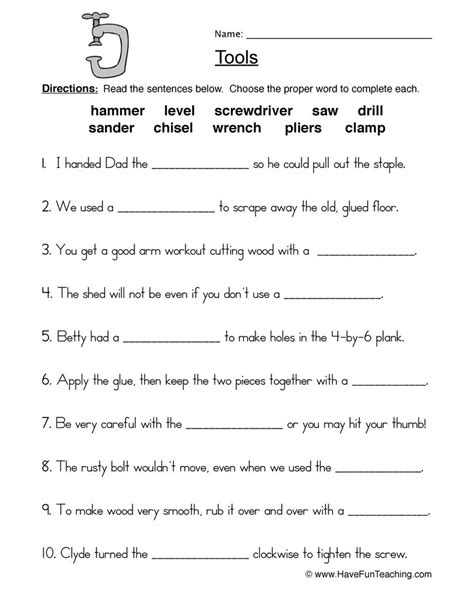 Image result for Practice Tools Worksheet