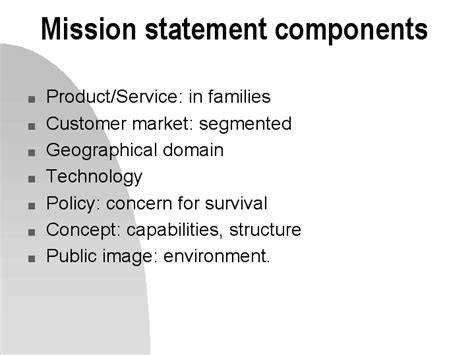 Afbeeldingsresultaten voor Mission Statement Key Elements