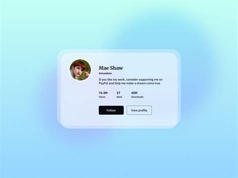 Image result for Profile Card UI Design
