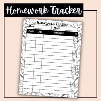 Image result for Homework Data Tracker