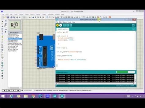 Afbeeldingsresultaten voor Arduino with PIR Sensor Proteus Simulation