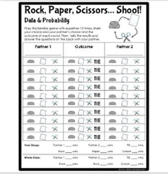 Image result for Rock Paper Scissors Probability Worksheet
