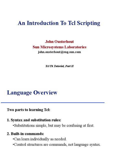 Image result for Tcl Scripting