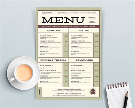 Image result for Free Menu Templates InDesign