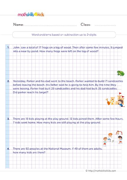 Image result for Subtraction Word Problems Worksheets Grade 2