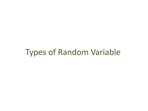 Image result for Random Variable Types