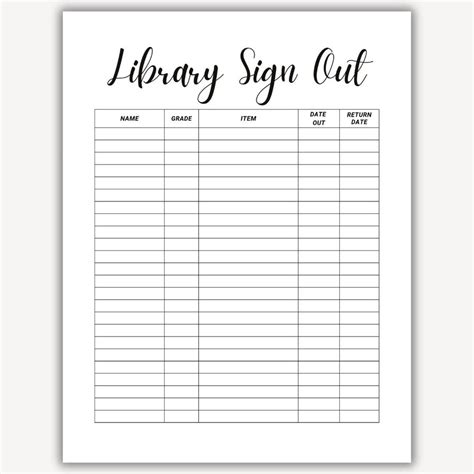 Bildergebnis für Classroom Library Sign Out Binder Cover