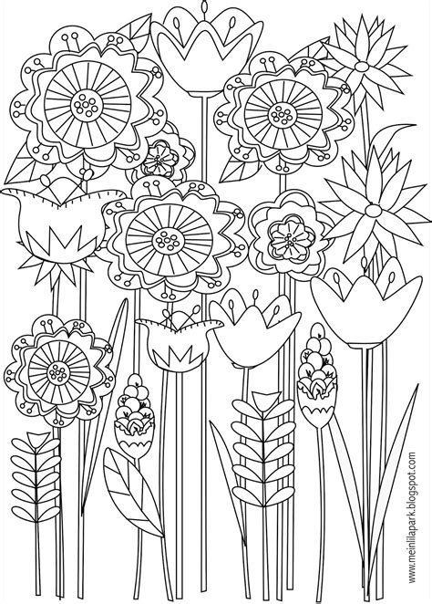 Bildergebnis für Spring Flowers Coloring Sheets Printable