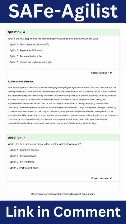 Afbeeldingsresultaten voor Safe Agilist Sample Questions
