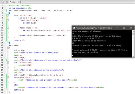Toradh íomhá ar Write the Algorithm of Binary Search in C