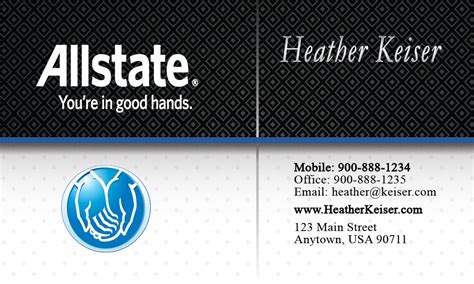 Toradh íomhá ar Allstate Auto Insurance Card Template