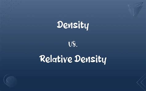 Afbeeldingsresultaten voor Relative Density Definition Science
