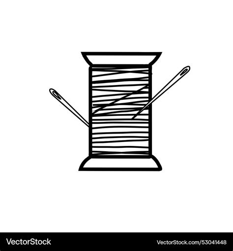 Image result for Spool of Thread Hand Drawn Vector