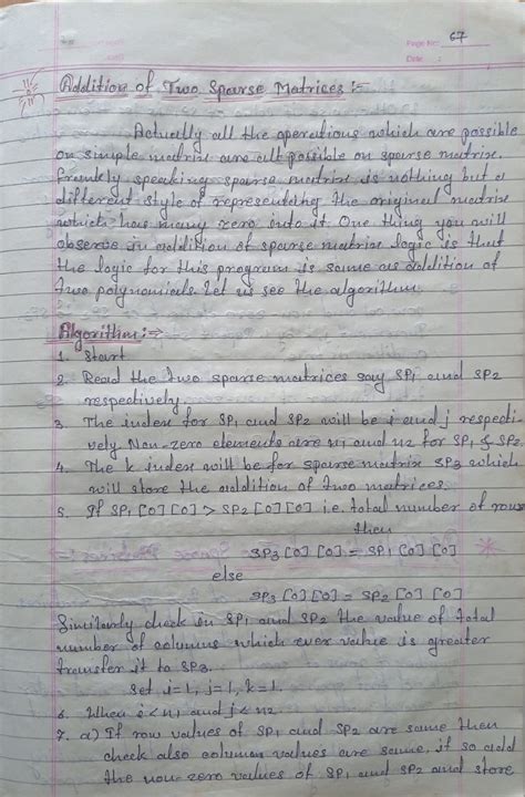 Afbeeldingsresultaten voor Algorithm for Sparse Matrix of Addition