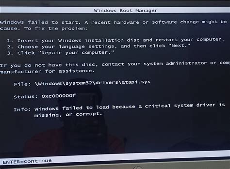 Toradh íomhá ar Boot Windows 7 Mnvr Driver
