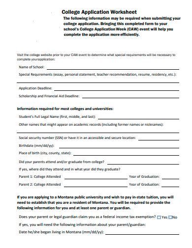 Image result for Application Program Worksheet