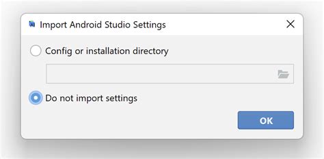 Image result for Install Android SDK Do Not Import Settings