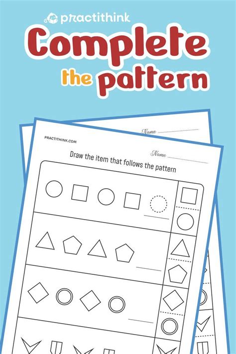 Complete Pattern Free Worksheets に対する画像結果