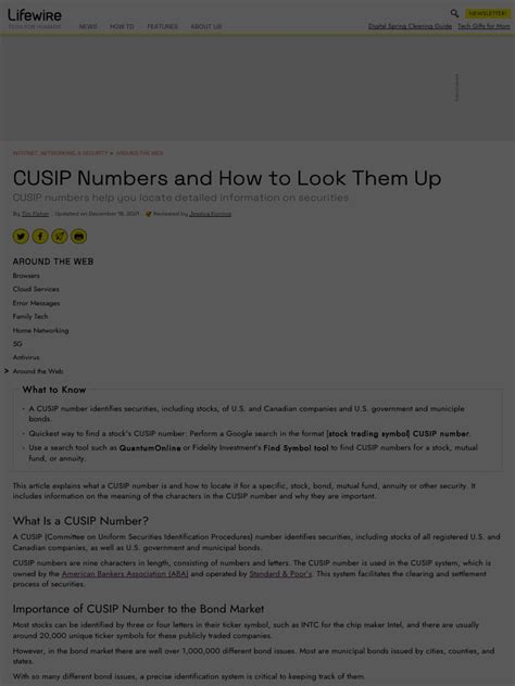 Image result for CUSIP Search