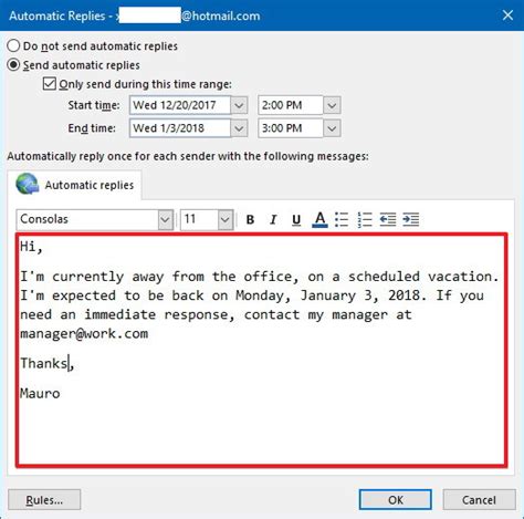 Image result for How to Set Up Auto Reply Email Outlook