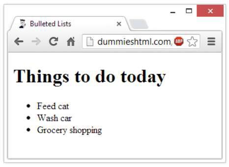 Image result for HTML Unordered List Bullet Types