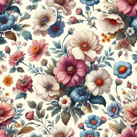 Image result for Colorful Flowers Seamless Pattern