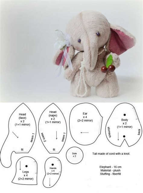 Toradh íomhá ar DIY Stuffed Animal Patterns Free