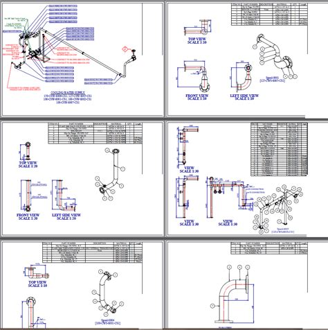 Toradh íomhá ar SolidWorks Pipe Spool Drawing Image