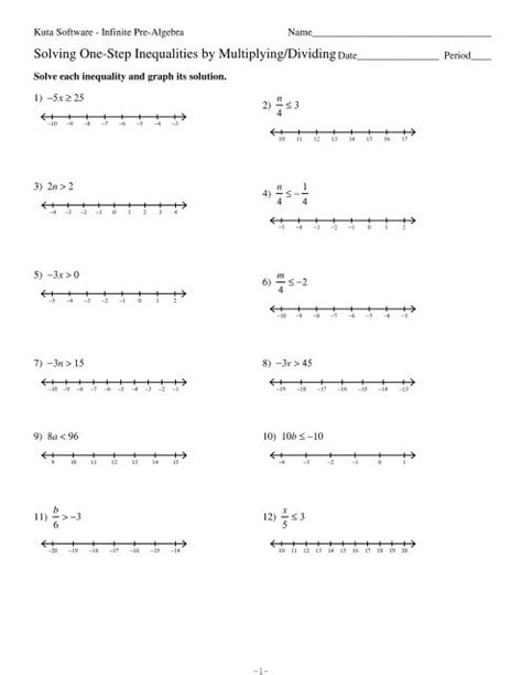 Toradh íomhá ar Solving Inequalities Multiplication Division Worksheet