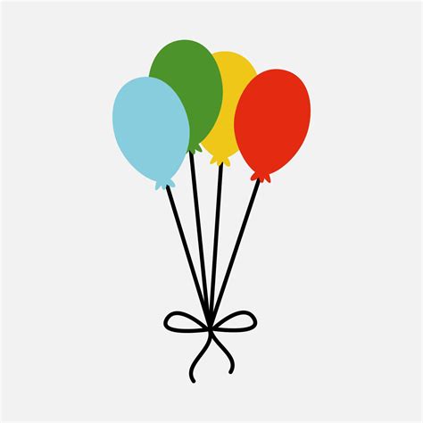 colorful balloons clip art vector illustration for design decorations ...