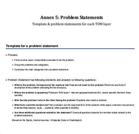 Image result for Problem Statement Document