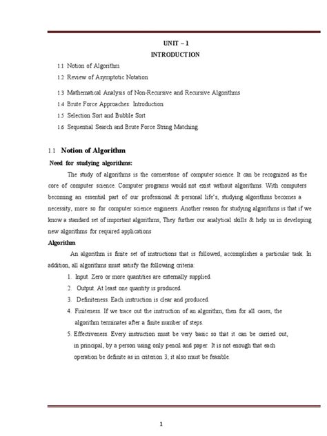 Image result for Design and Analysis of Algorithms Notes Simple