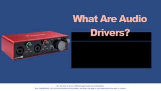 Image result for What's an Audio Driver for a Computer