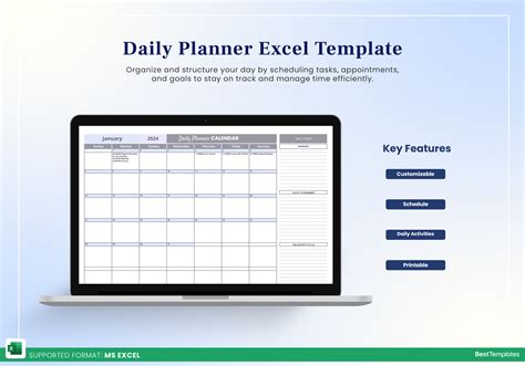Afbeeldingsresultaten voor Daily Planner Excel