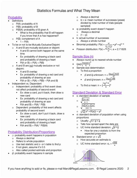 Statistics Formulas Variables and Their Names に対する画像結果