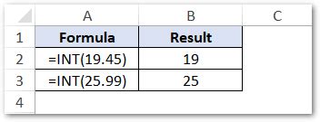Afbeeldingsresultaten voor What Is Int in Excel Formula