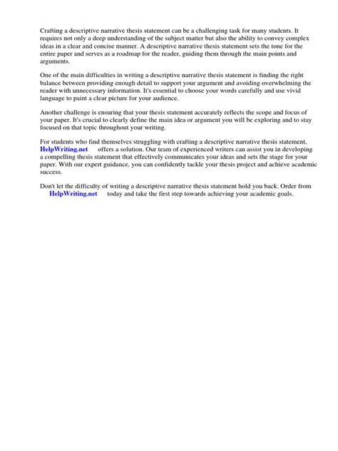 Image result for Descriptive Essay Thesis Example