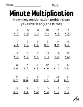 1 Minute Math Multiplication に対する画像結果