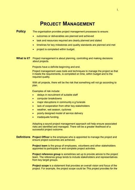 Project Management Summary PDF に対する画像結果