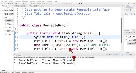 Toradh íomhá ar Simple Interface Program in Java