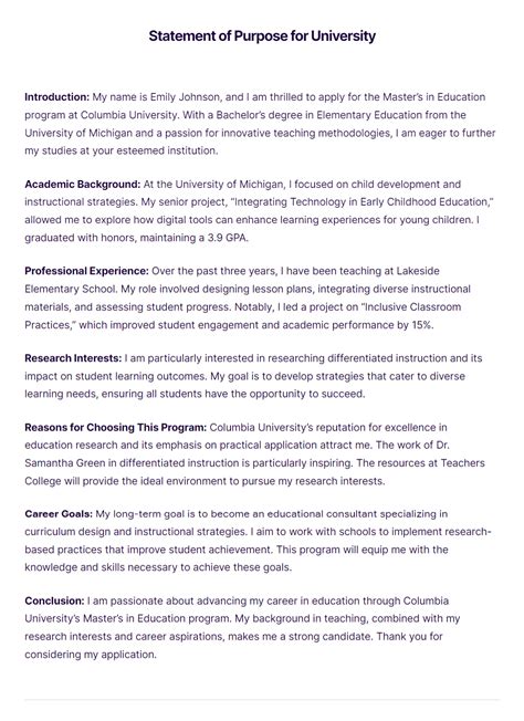 Statement Of Purpose And Goals に対する画像結果