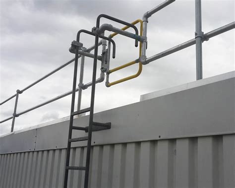 Image result for Fixed Ladder Self Closing Gate