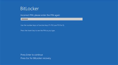 BitLocker PIN Forgotten に対する画像結果