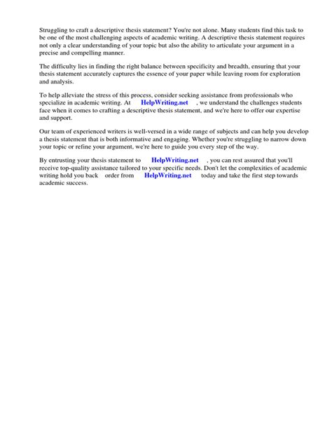 Image result for Descriptive Essay Thesis Example