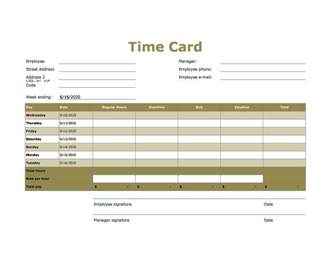 Image result for Time Card Examples Excel