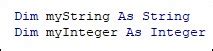 Image result for String Integer VBA