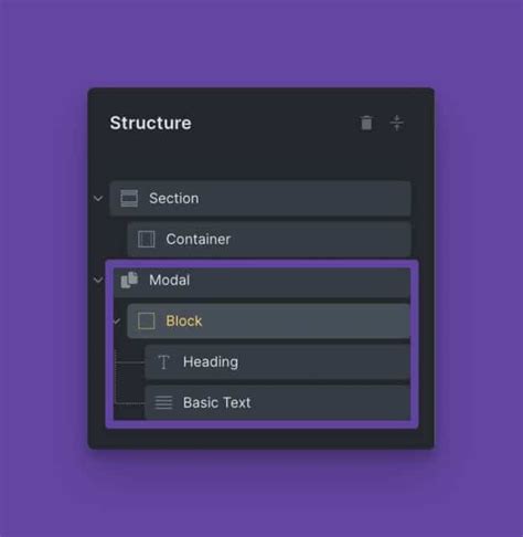 Nested Data Modal に対する画像結果