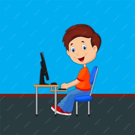 Green Colour Boy Using Computer に対する画像結果